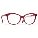 Chanel - Rectangular Optical Glasses - Red - Chanel Eyewear