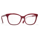 Chanel - Rectangular Optical Glasses - Red - Chanel Eyewear