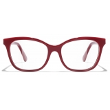 Chanel - Rectangular Optical Glasses - Red - Chanel Eyewear