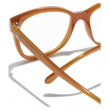 Chanel - Occhiali da Vista Rettangolari - Marrone Scuro - Chanel Eyewear