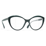 Chanel - Occhiali da Vista Cat Eye - Verde Chiaro - Chanel Eyewear