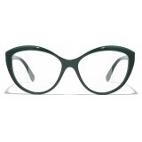 Chanel - Occhiali da Vista Cat Eye - Verde Chiaro - Chanel Eyewear