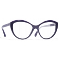 Chanel - Occhiali da Vista Cat Eye - Viola Scuro - Chanel Eyewear