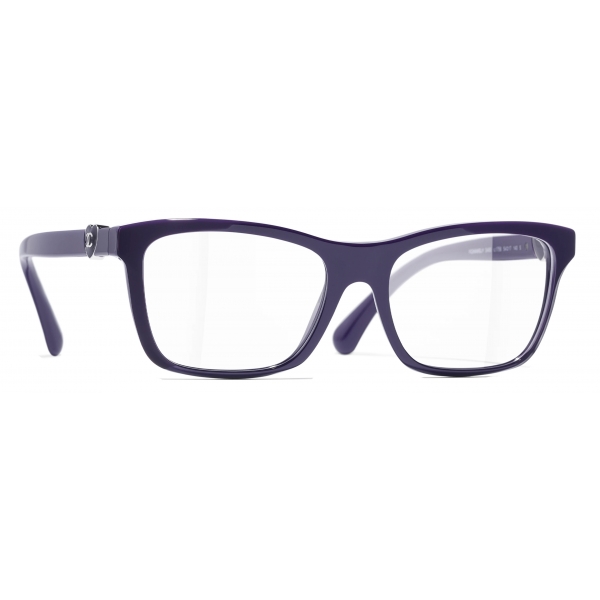 Chanel - Rectangular Optical Glasses - Dark Purple - Chanel Eyewear