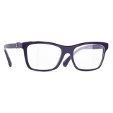 Chanel - Occhiali da Vista Rettangolari - Viola Scuro - Chanel Eyewear