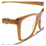 Chanel - Rectangular Optical Glasses - Light Brown - Chanel Eyewear