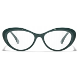 Chanel - Occhiali da Vista Cat Eye - Verde Chiaro - Chanel Eyewear