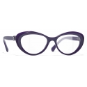 Chanel - Occhiali da Vista Cat Eye - Viola Scuro - Chanel Eyewear