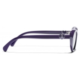 Chanel - Occhiali da Vista Cat Eye - Viola Scuro - Chanel Eyewear