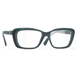 Chanel - Occhiali da Vista Rettangolari - Verde Chiaro - Chanel Eyewear