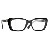 Chanel - Occhiali da Vista Rettangolari - Nero - Chanel Eyewear