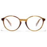Chanel - Pantos Optical Glasses - Striped Brown - Chanel Eyewear