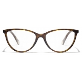 Chanel - Occhiali da Vista Cat Eye - Tartaruga Scuro - Chanel Eyewear