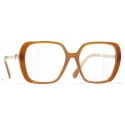 Chanel - Occhiali Quadrati Luce Blu - Marrone Chiaro - Chanel Eyewear