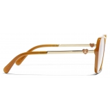 Chanel - Square Blue Light Glasses - Light Brown - Chanel Eyewear