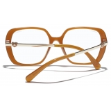 Chanel - Occhiali Quadrati Luce Blu - Marrone Chiaro - Chanel Eyewear