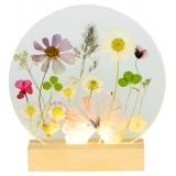 Natusi - Resin Art - Epoxy - Artisan Lamp with Natural Flowers - Handmade - Furnishings - Home