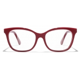 Chanel - Occhiali Quadrati Luce Blu - Rosso - Chanel Eyewear