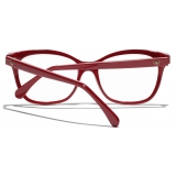 Chanel - Occhiali Quadrati Luce Blu - Rosso - Chanel Eyewear