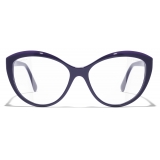 Chanel - Cat Eye Blue Light Glasses - Purple - Chanel Eyewear