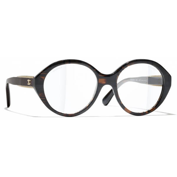 Chanel - Occhiali Rotondi Luce Blu - Nero - Chanel Eyewear