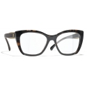 Chanel - Occhiali Cat Eye Luce Blu - Nero - Chanel Eyewear