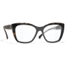 Chanel - Occhiali Cat Eye Luce Blu - Nero - Chanel Eyewear