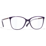 Chanel - Occhiali Rettangolari Luce Blu - Nero - Chanel Eyewear