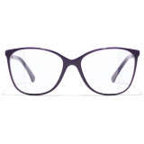 Chanel - Rectangular Blue Light Glasses - Black - Chanel Eyewear