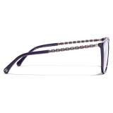 Chanel - Occhiali Rettangolari Luce Blu - Nero - Chanel Eyewear