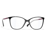 Chanel - Square Blue Light Glasses - Black & Pink - Chanel Eyewear