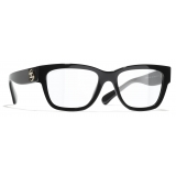 Chanel - Rectangular Blue Light Glasses - Black - Chanel Eyewear