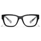 Chanel - Rectangular Blue Light Glasses - Black - Chanel Eyewear