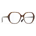 Chanel - Occhiali Quadrati Luce Blu - Tartaruga Scuro - Chanel Eyewear