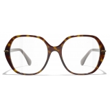 Chanel - Occhiali Quadrati Luce Blu - Tartaruga Scuro - Chanel Eyewear