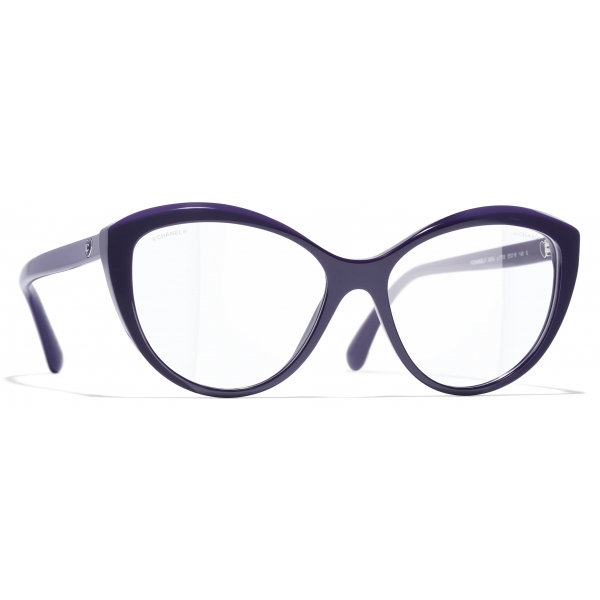 Chanel - Cat Eye Blue Light Glasses - Purple - Chanel Eyewear