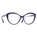 Chanel - Occhiali Cat Eye Luce Blu - Viola - Chanel Eyewear