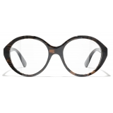 Chanel - Round Blue Light Glasses - Black - Chanel Eyewear