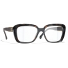 Chanel - Rectangular Blue Light Glasses - Black - Chanel Eyewear