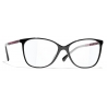 Chanel - Square Blue Light Glasses - Black & Pink - Chanel Eyewear