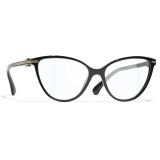 Chanel - Occhiali Cat Eye Luce Blu - Nero - Chanel Eyewear