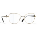 Chanel - Butterfly Blue Light Glasses - Light Gold - Chanel Eyewear