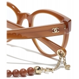 Chanel - Butterfly Blue Light Glasses - Brown Gold - Chanel Eyewear