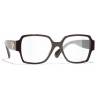 Chanel - Square Blue Light Glasses - Brown - Chanel Eyewear