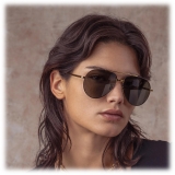 Linda Farrow - Occhiali da Sole Marcelo Aviator in Nero Oro Giallo - LFL1421C1SUN - Linda Farrow Eyewear