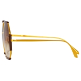 Linda Farrow - Occhiali da Sole Margot Hexagon in Marrone - LFL1308C4SUN - Linda Farrow Eyewear