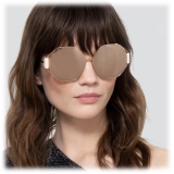 Linda Farrow - Marie Oversized Sunglasses in Rose Gold - LFL1089C4SUN - Linda Farrow Eyewear