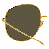 Linda Farrow - Marisa Oversized Sunglasses in Yellow Gold Red - LFL1056C8SUN - Linda Farrow Eyewear