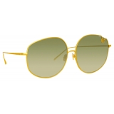 Linda Farrow - Marisa Oversized Sunglasses in Yellow Gold Green - LFL1056C2SUN - Linda Farrow Eyewear