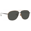 Linda Farrow - Matis Aviator Sunglasses in Black - LFL1279C1SUN - Linda Farrow Eyewear